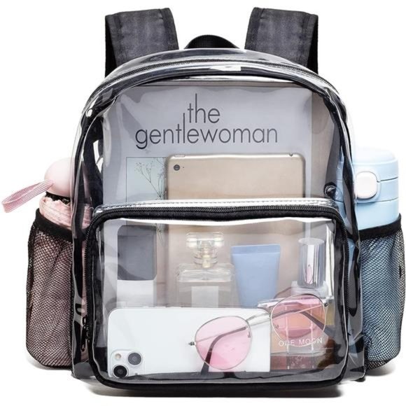 Clear Mini Backpack - Stadium Approved 12x12x6 Small Clear Backpack for Women - Picture 4 of 7